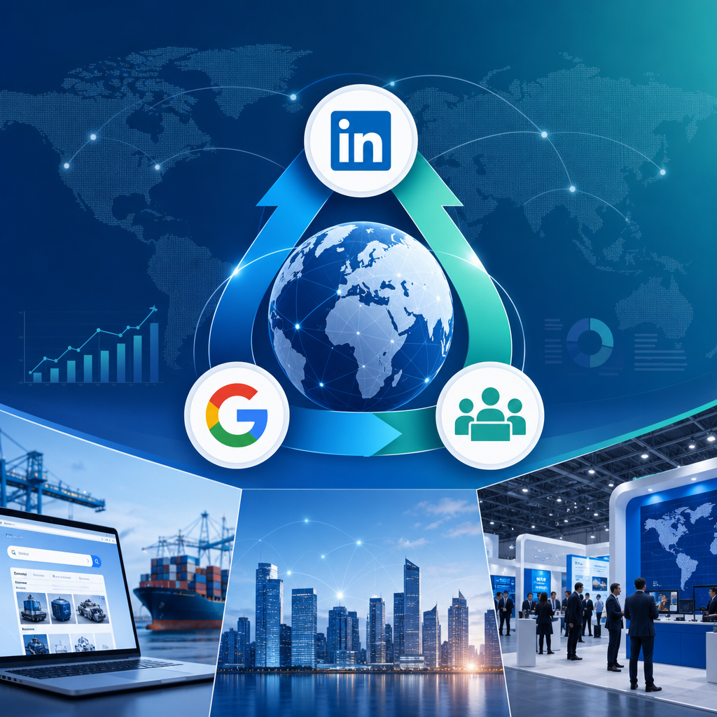 2026年外贸客户开发全渠道指南：LinkedIn+Google+展会三维打法