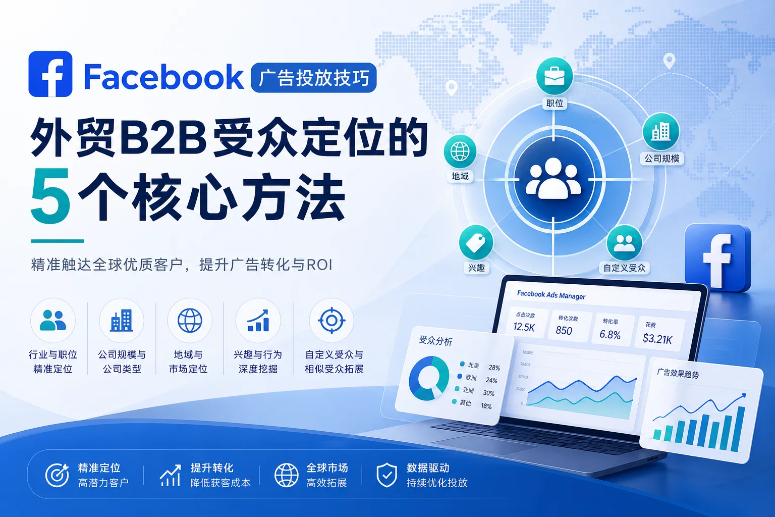 Facebook广告投放技巧：外贸B2B受众定位的5个核心方法