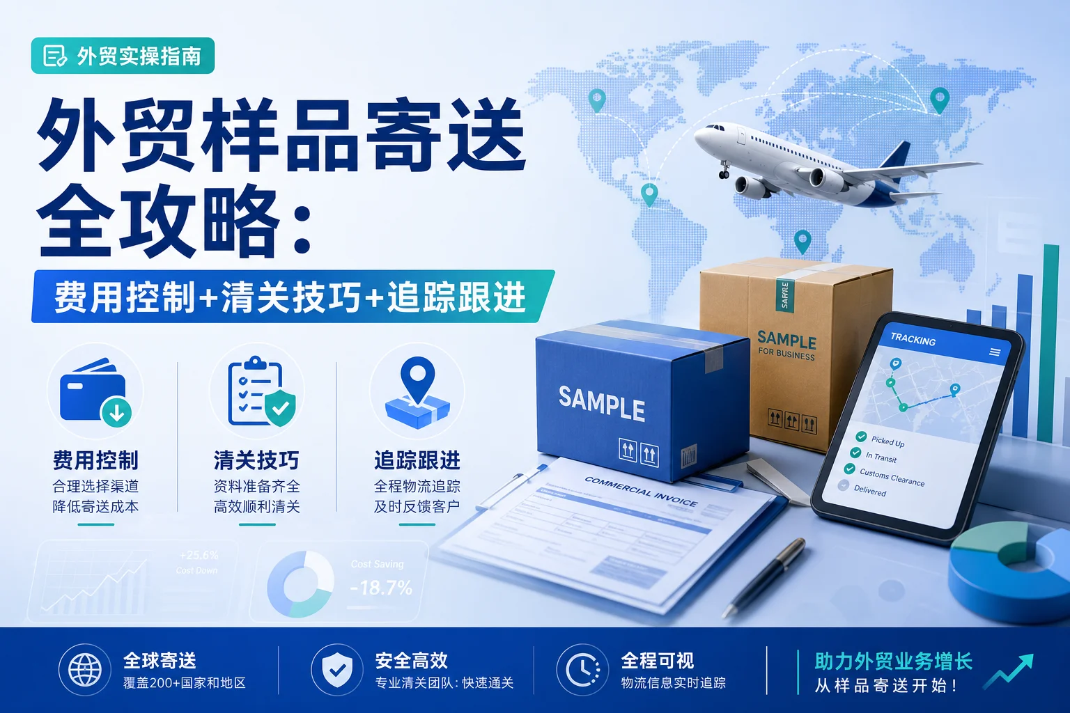 外贸样品寄送全攻略：费用控制+清关技巧+追踪跟进