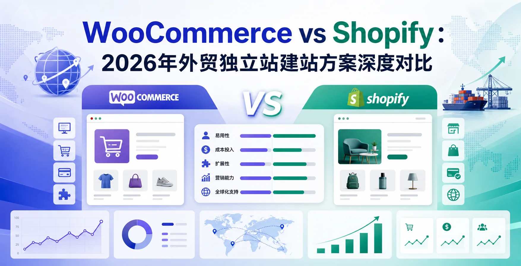 WooCommerce vs Shopify：2026年外贸独立站建站方案深度对比
